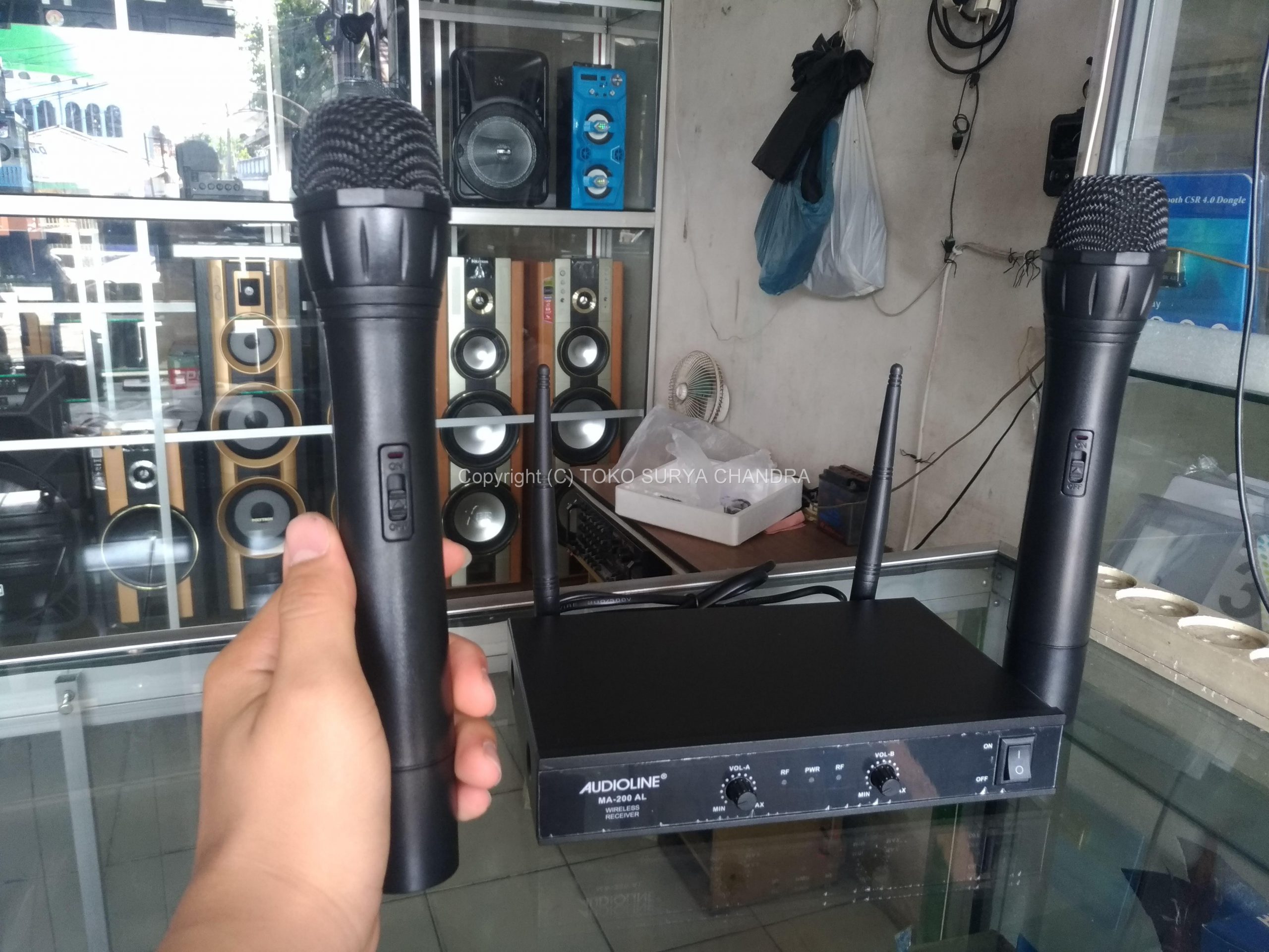 Mic Wireless Doubel Suara Jernih MIC TANPA KABEL TOKO SURYA CHANDRA